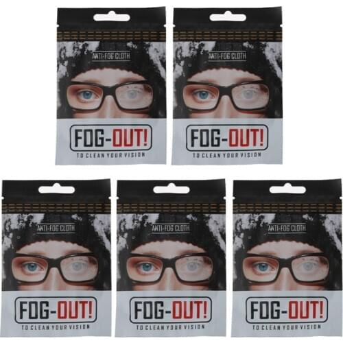 5Pcs Reusable Anti-Fog Wipes Glasses Pre-moistened Antifog Lens Cloth Defogger Eyeglass Wipe Prevent Fogging for Glasses