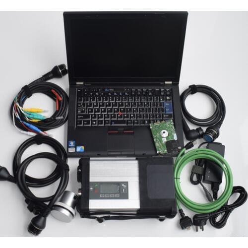 Super MB Star C5 SD Connect with laptop T410 i5&4g diagnostic PC with mb star c5 newest software V2021-06 hdd for sd c5