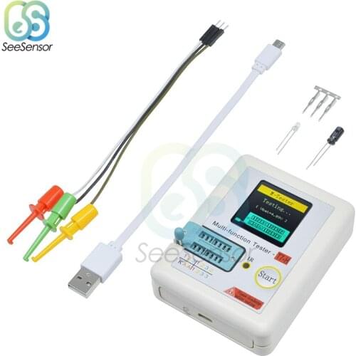 TC-T7-H Transistor Tester Multimeter 1.8" TFT LCD Colorful Display For Diode Triode MOS/PNP/NPN Capacitor Resistor Transistor