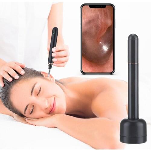 Smart Endoscope Visual Ear Spoon With Base Wireless Otoscope 3.9mm Electric Ear Scoop Light Earpick Camera APP Control For Phone
