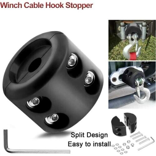 Universal Winch Cable Hook Stopper Rubber Rope Line Saver For ATV UTV Exterior Parts Vehicle Auto Replacement Parts
