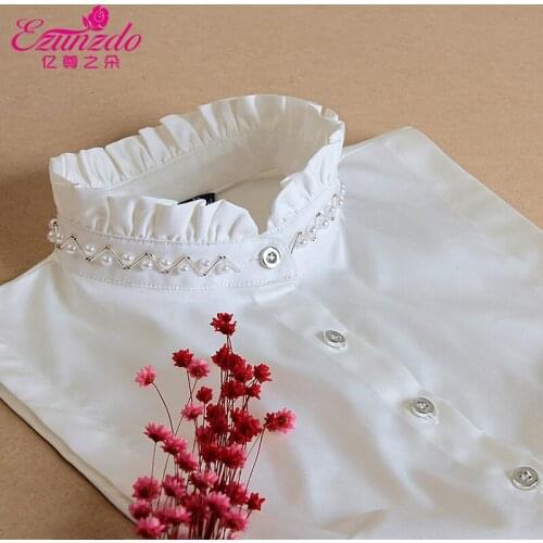 Korean Style Fake Collar for Women High Stand False Collar Lace Hollow Decorative Autumn Sweater Neckwear Detachable Collar