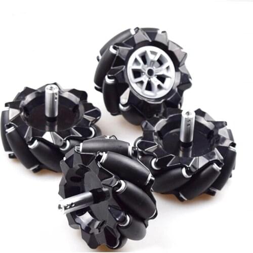 60/80/96mm High Hardness Plastic Mecanum Wheel Omni-directional Smart Robot Car with 6mm hubs for Arduino DIY STEM T