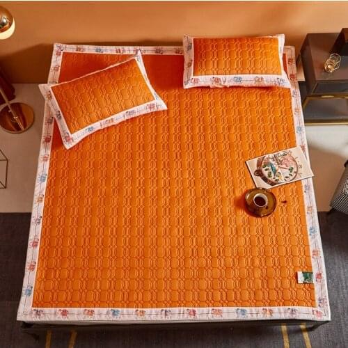 High Quality Latex Fiber Cool Mat Kit Sleeping Sheet Summer Ice Bedclothes Fitted Mattress Cover 3pcs/Set Bedspread Elephant New