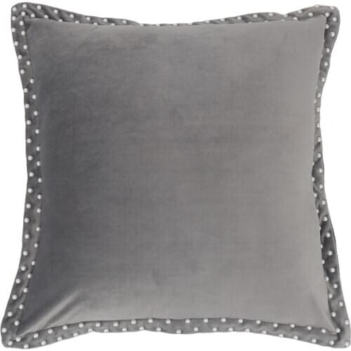45x45cm pink velvet cushion cover pillowcase pearl rivet pillow case decorative solid grey pillow covers