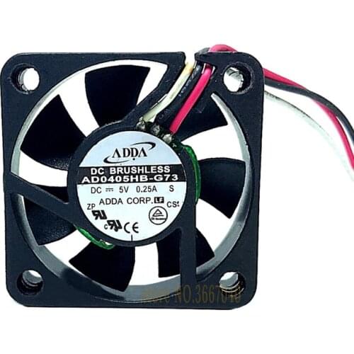 ADDA AD0405HB-G73 DC5V 0.25A 3-wire 40x40x10mm Server Cooling Fan