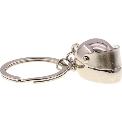 Car Keychain 3D Metal Helmet Model Creative Motorcycle Bicycle Key Chain High Quality Keychain Auto Keyring Key Fob Pendant Gift