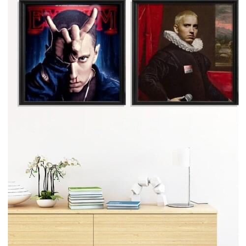 Eminem Music Rapper Singer Hip Hop Rap Artwork Cover Album Poster Decor Home Art Silk Room Gift Wall Stiker Prints