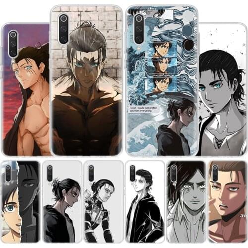 Attack on Titan Eren Jaeger Season Anime Phone Case For Xiaomi Mi Note 10 11 9 8 10T 9T CC9 5X 6X Poco F1 X3 F2 Pro Lite Ultra A