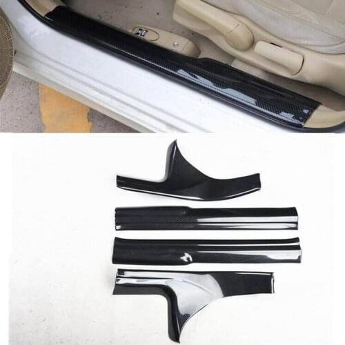 For Honda Civic Sedan 2006 2007 2008 2009 2010 2011 ABS Carbon Fiber Welcome Pedal Door Sill Scuff Trim