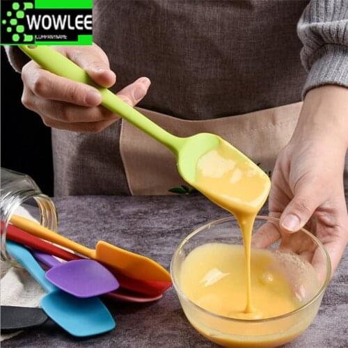 Silicone Cream Butter Cake Spatula Mixing Batter Scraper Brush Butter Mixer Cake Brushes Kitchen Baking Tool Kitchenware
