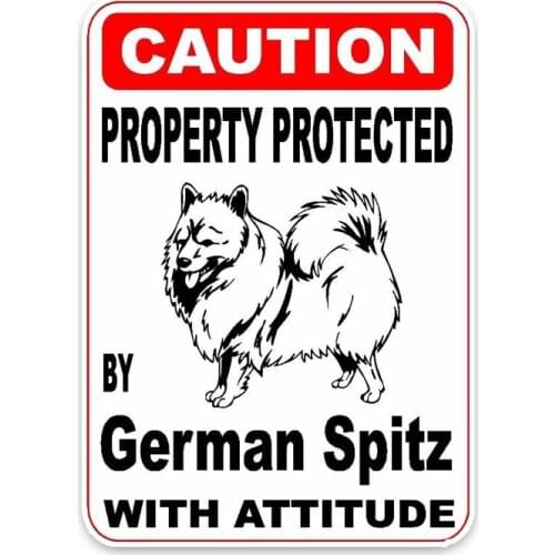 Hot New Cartoon German Spitz Dog Car Sticker Car Car Decals PVC 15cm*11cm Scratches Waterproof