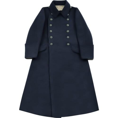 GUGJ-007 WWII German Kriegsmarine EM Navyblue wool Greatcoat