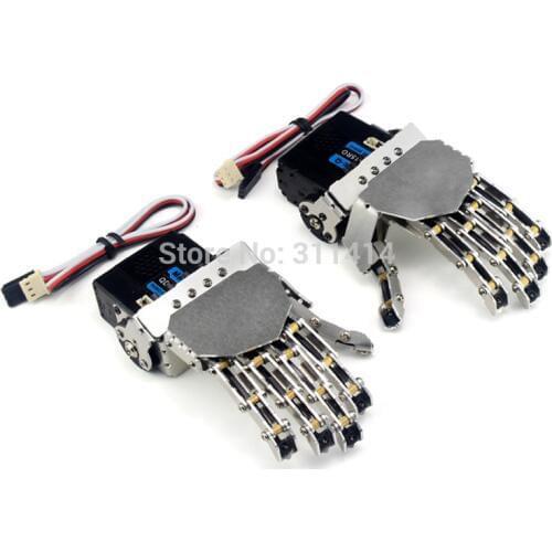 Humanoid Finger Manipulator Five Fingers Anthropomorphic Left Hand/Right Hand Mount Kit W/ Servo For Biped Robot DIY Un-assembly