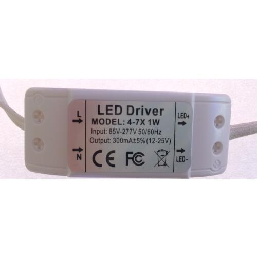 4-7x1w 4w 6w 7w LED Driver Power Supply 300mA 85-277v for Led ceilling light panel light downlight Transformers