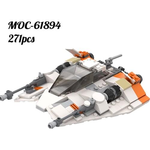 MOC Snow Speeder Star Plan Snowspeeder Snowfield T-47 Aircraft Minifig Version Space Building Block Model Bricks Toys Gifts