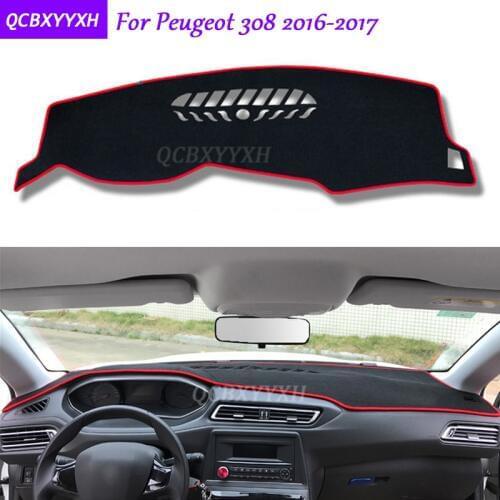 For Peugeot 308 2016-2017 Dashboard Mat Protective Interior Photophobism Pad Shade Cushion Car Styling Auto Accessories
