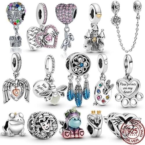 HOT SALE 100% Sterling Silver 925 Desny Mini Charms Fit Original pan Bracelet For Women Jewelry Gift