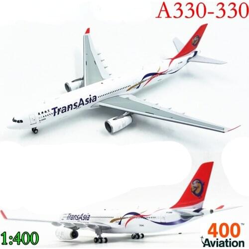 Diecast 1:400 Metal Spacecraft Model TransAsia Airways Airbus A330 Airliner Alloy Simulation Model Aircraft Collection Ornaments