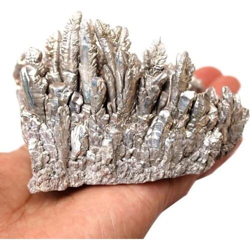 MOKAGY Rough Natural Silver Color Magnesium Crystal Mineral Specimen for Collection 1pc