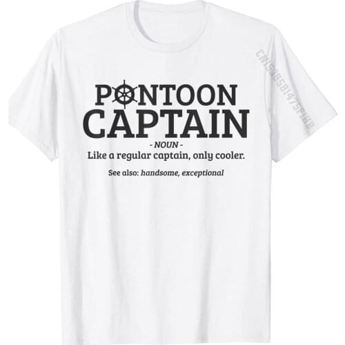 Mens Pontoon Captain Definition Funny Pontoon Boat Boating Gift T-Shirt T Shirt Tops Shirt On Sale Cotton Printed Printed On Boy