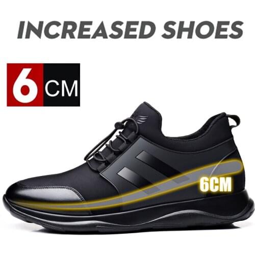 Men Casual Shoes High Quality 6CM Height Increasing Shoes Comfortable Breathable Sneakers Chaussure Homme Size 37-44