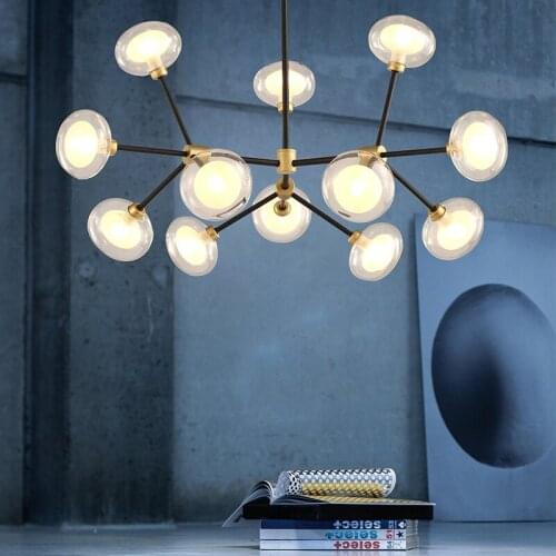 Nordic Living Room Branch Modo G4 Led Chandelier Rod Hanging Paint Black / Plate Gold Luminaria Pendant Chandelier Lamparas