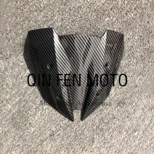 Carbon fiber paint Upper Front Windshield Screen Fairing Fit For Kawasaki Z250 2013-2017