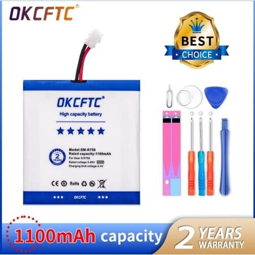 Original Replacement Battery For Samsung Gear S SM-R750 R750 Smart Watch Authentic batteries 1100mAh