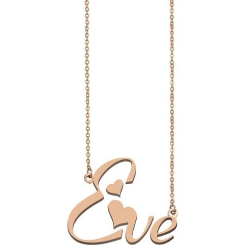 Eve Name Necklace , Custom Name Necklace for Women Girls Best Friends Birthday Wedding Christmas Mother Days Gift