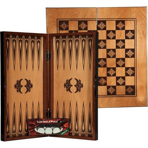 Mother of pearl Burning Backgammon Big size