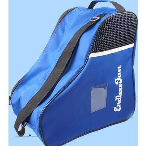 Professional Skate Bag Backpack Increase Capacity Roller Figure Skating Storage Bag Shoulder Pink Blue For Children Adult