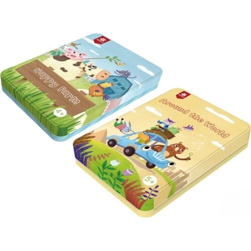 PWO Children Early Educational Baby Colorful Interesting Iron Box Cartoon Magnetic Logic Matching Toys More Than 4 Years Old