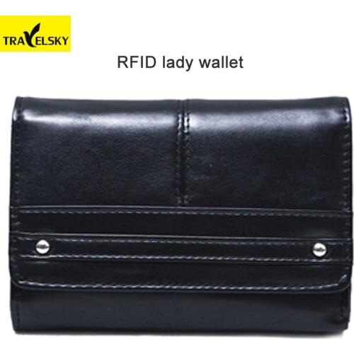 RFID lady wallet with multiple screens simulation leather material fashion useful purse have 3 colors 1 pcs free shipping 13587A