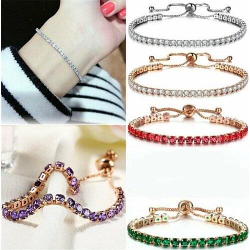 Luxury Crystal Bracelets For Women Adjustable Bangles Alloy Charm Chain Bracelets Fashion Jewelry Wedding Gifts Free Shipping