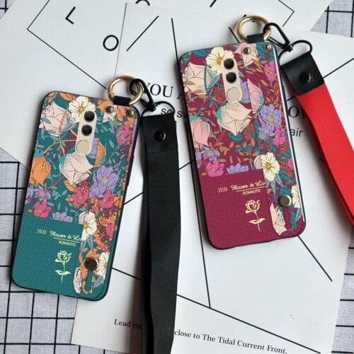 Luxury 3D Flower Case For Huawei Mate 30 40 Lite 20X 5G Neck Lanyard Silicone Cover For Huawei Mate 20X 40 Pro Plus