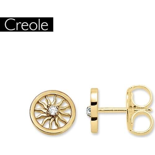 Stud Earrings Gold Sun Trendy Gift Gift For Women Men High Quality Earring Europe 925 Sterling Silver Fashion Jewelry
