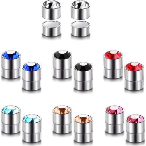 2pcs/lot Fake Earrings Non Pierced Magnetic Lip Rings Nose Rings Labret Piercings Fake Helix Piercing Tragus Rings Body Jewelry