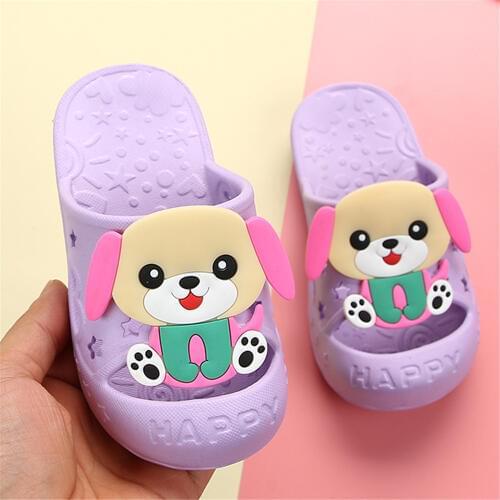 Slippers Kids Dog Shoes Children Flip Flop Girls Indoor House Guest Beach Boys Toddler Baby Cute Garden Toe-Covered Paw Colorful