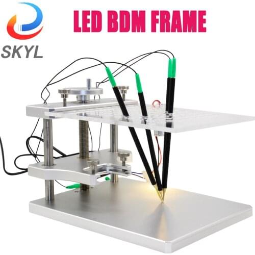 SKYL Full Set BDM FRAME Metal LED Stainless Steel With Probe For KESS Ktag FGTECH BDM100 ECU Chip ECU Programming Tuning Tool