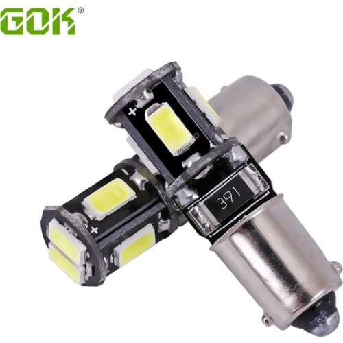 100pcs/lot Free shipping Car Auto LED BA9S led canbus 194 W5W Canbus ba9s 6smd 5630 5730 LED Light Bulb No error ba9s t4w led