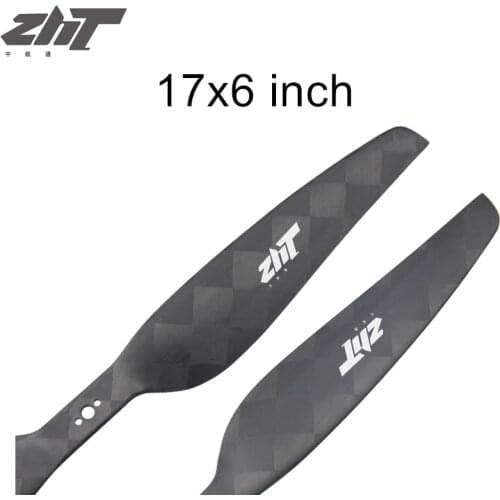 ZHT 1760 Ultra-Light Carbon Fiber Propeller 17 Inch Long Flight Time Rc Airplane And Drone Props Fit For Multi-Rotor UAV