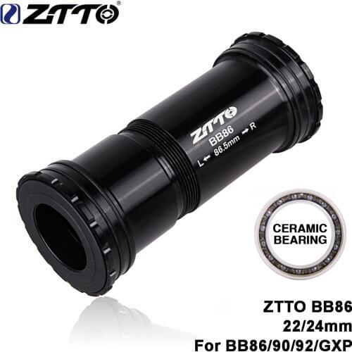 ZTTO BB86 Press Fit GXP Bicycle Bottom Brackets 22 24mm Thread Lock For BB92 BB90 Road Mountain Bike 24 Shaft Crankset chainset