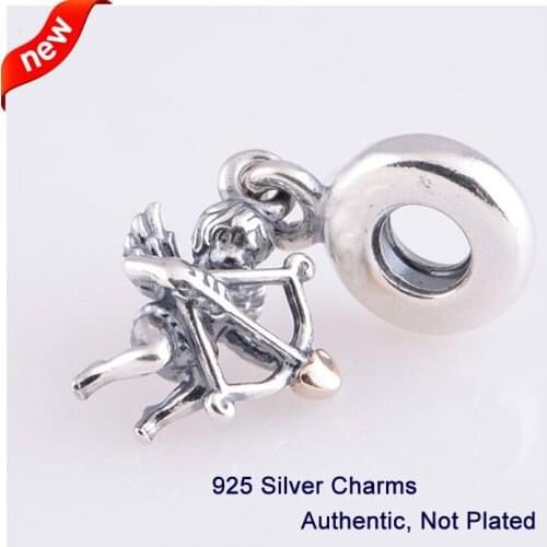 Compatible with Fandola Jewelry Bracelets 100% Authentic 925 Sterling Silver Beads Eros Cupid Fashion Charms DIY making CKK