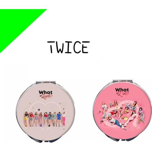 KPOP TWICE mini five series what is love Mina Tzuyu MOMO Lim Na Yeon mirror makeup mirror Around Cosmetic Mirror Fans Gift Boxes