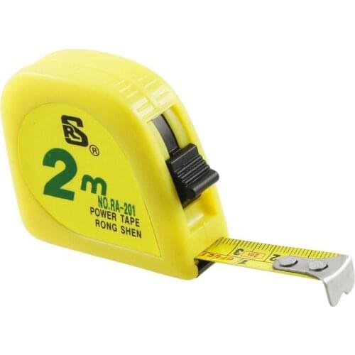 Yellow 2M 6FT tape meter measuring tape scale metal capsule