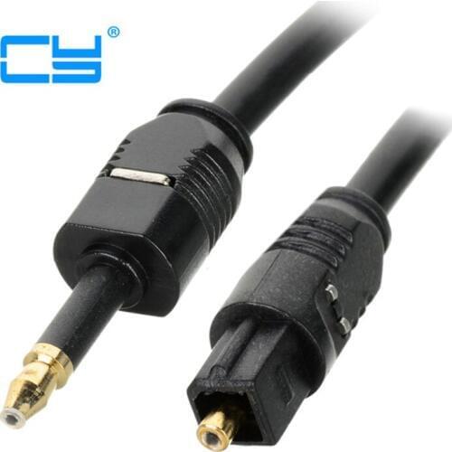 1m 1.5m 1.8m 2m 3m 3ft 5ft 6ft 7ft 10ft Toshiba Digital Optical Audio Toslink to 3.5mm Mini Toslink Cable Gold connector adapter