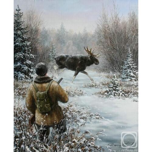 5D Diamond Painting Hunter and deer Home Decoration Full Round Drill Embroidery Handcraft Kit Lover Gift Snow scene