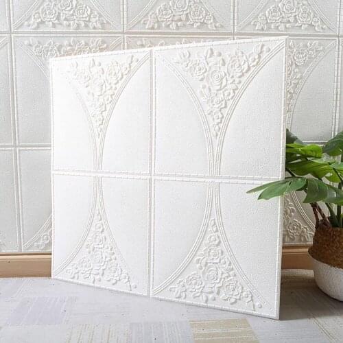 6 Pcs 3D Self Adhesive Panel Wall Stickers Waterproof Foam Tile Living Room TV Background Protection Baby Wallpaper 35*35cm