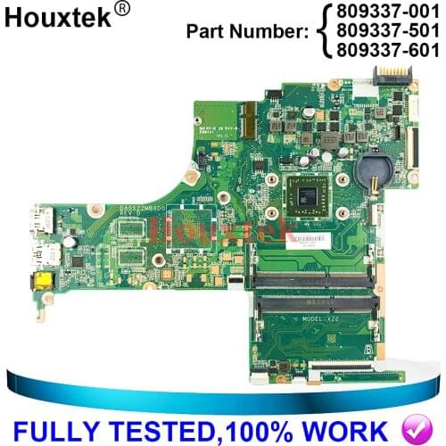 809337-601 809337-501 809337-001 DA0X22MB6D0 w A8-7410 for HP Pavilion Notebook 15 15-AB 15Z-AB00 Series Laptop Motherboard